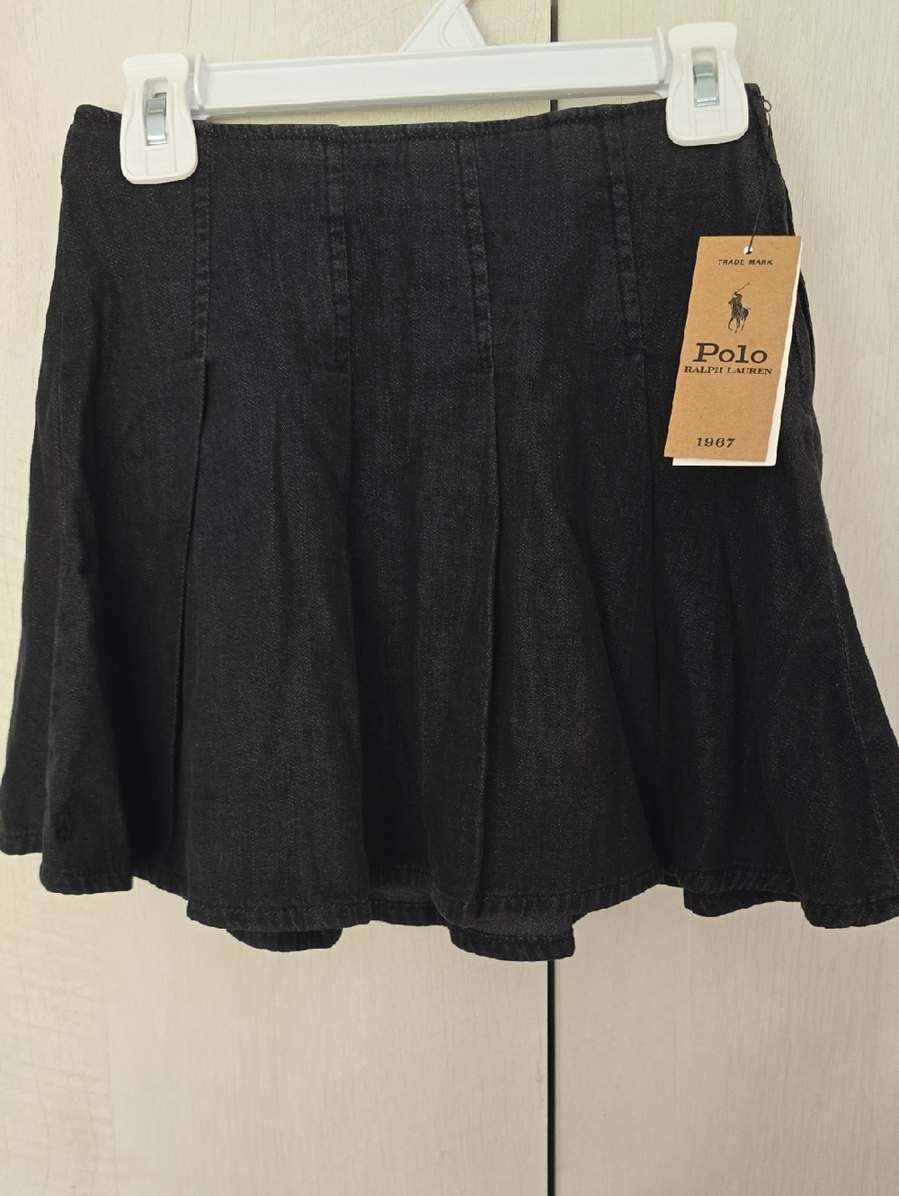 Polo Ralph Lauren Girls Pleated Denim Jean Jeans Skirt 2 3 6